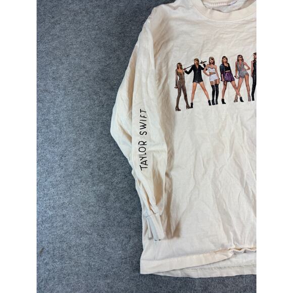 Taylor Swift 1989 Taylors Version Shirt Womens XS Cream Tour Long Sleeve Tee - Picture 8 of 10